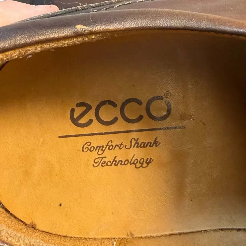 Ecco Cairo Apron Toe Tie Walnut Brown Leather Oxford
